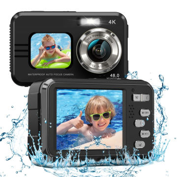 Professional Underwater Camera Digital Camera Waterproof 1080P Double Screen Camera Shockproof For Recording Action Cam Cameras