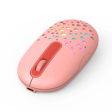 Jelly Comb Wireless LED Backlit Mouse For Laptop Notebook Computer PC Rechargeable Ergonomic Slim Silent Mice Pink Black