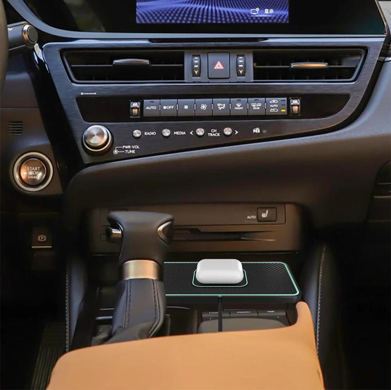 Description Picture 5 of itemCar Wireless Charger Qi Fast Charging Pad For iPhone 14 13 Pro Max Samsung Iconic Brand Cell Phone Anti-slip Vehicle Induction Charger