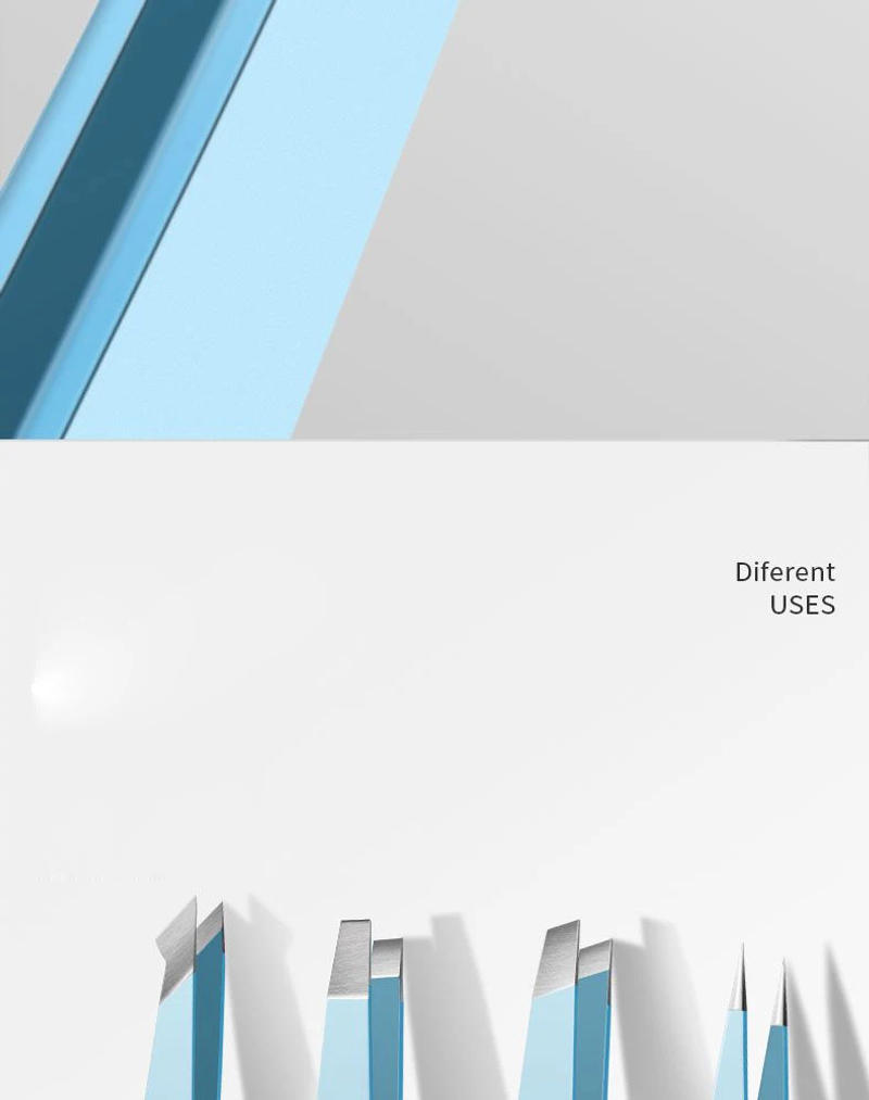 Description Picture 3 of itemHUAZDS Eyebrow Tweezer Colorful Hair Beauty Fine Hairs Puller Stainless Steel Slanted Eye Brow Clips Removal Makeup Tools