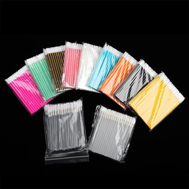 Description Picture 4 of item500PCS Disposable Lip Brush Soft Cotton Head Wholesale lip gloss Wands Applicator Eyelash Cleaning Make Up Cosmetic Tools
