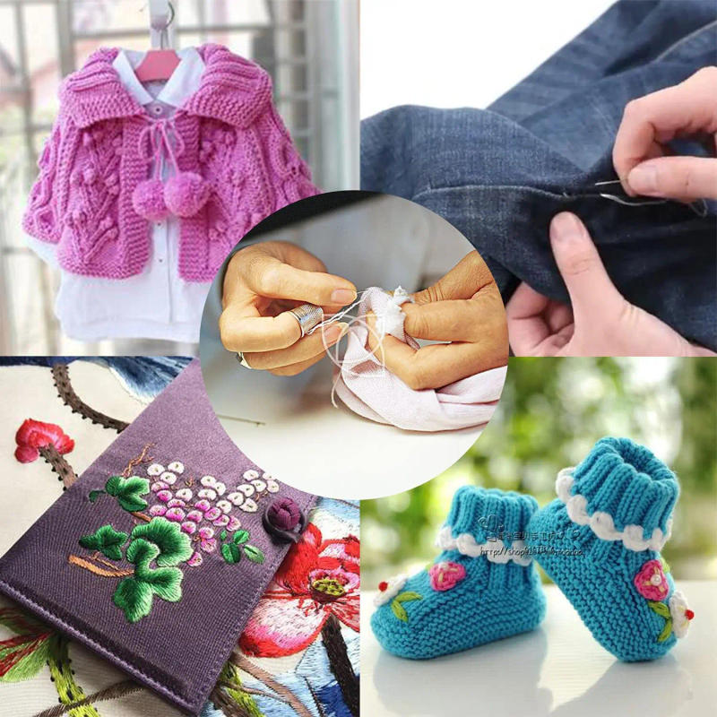 Description Picture 2 of item20/25 PCS stainless steel Large Eye Embroidery Needles-1-5 Sizes Big Eye Hand Sewing Needles in Aluminum Storage Tube