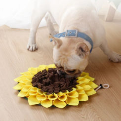 Pet Sniffing Mat Training Blanket Dog Snuffle Mat Sunflower Pad Dog Relieve Stress Puzzle Toy Mat Pet Nose Foraging Pad