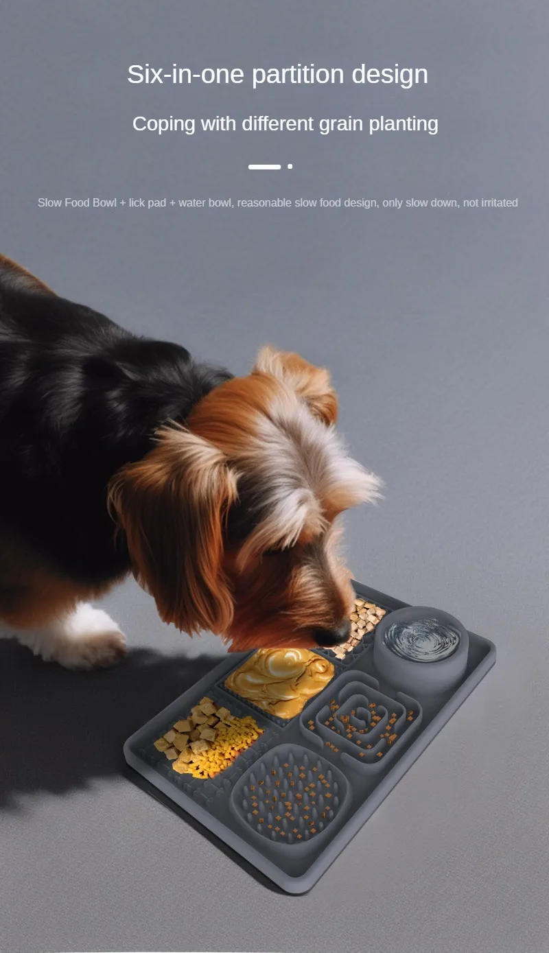 Description Picture 4 of itemSlow Feeder Bowl Lick Mat for Dogs, Silicone Interactive Pet Food Mat Feeding Licking Pad for Dog Cat, Healthy Eating Puzzle Mat