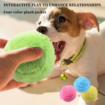 Interactive Dog Toy Ball Durable Active Rolling Ball Plush Electric Dog Cat Chasing Self Play Mop Ball Safe No Odor Pet Supplies