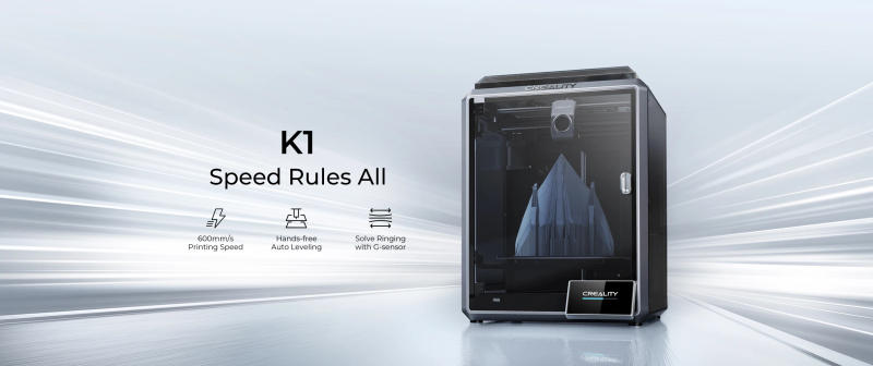 Description Picture 4 of itemCREALITY K1/K1 Max 3D Printer Speedy 600mm/S Print Speed Stable Frame Enclosed Chamber Dual Fans Direct Drive Extruder