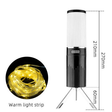 WEST BIKING Portable Camping Light Type-C Rechargeable Camping Lantern Outdoor Led Flashlight Tent Camp Supplies Home