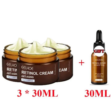 3pc Retinol Wrinkles Removal Cream Anti Aging Firming Lifting Skin Care Hyaluronic Acid Moisturizing Whitening Brighten Cosmetic