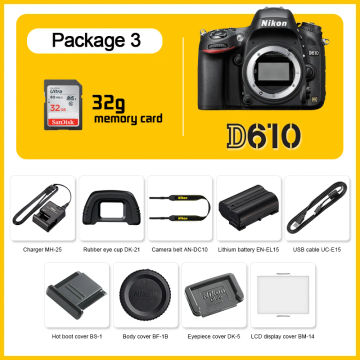 Nikon D610 digital SLR camera Full Frame 24 megapixel professional camera for landscapes and portraits