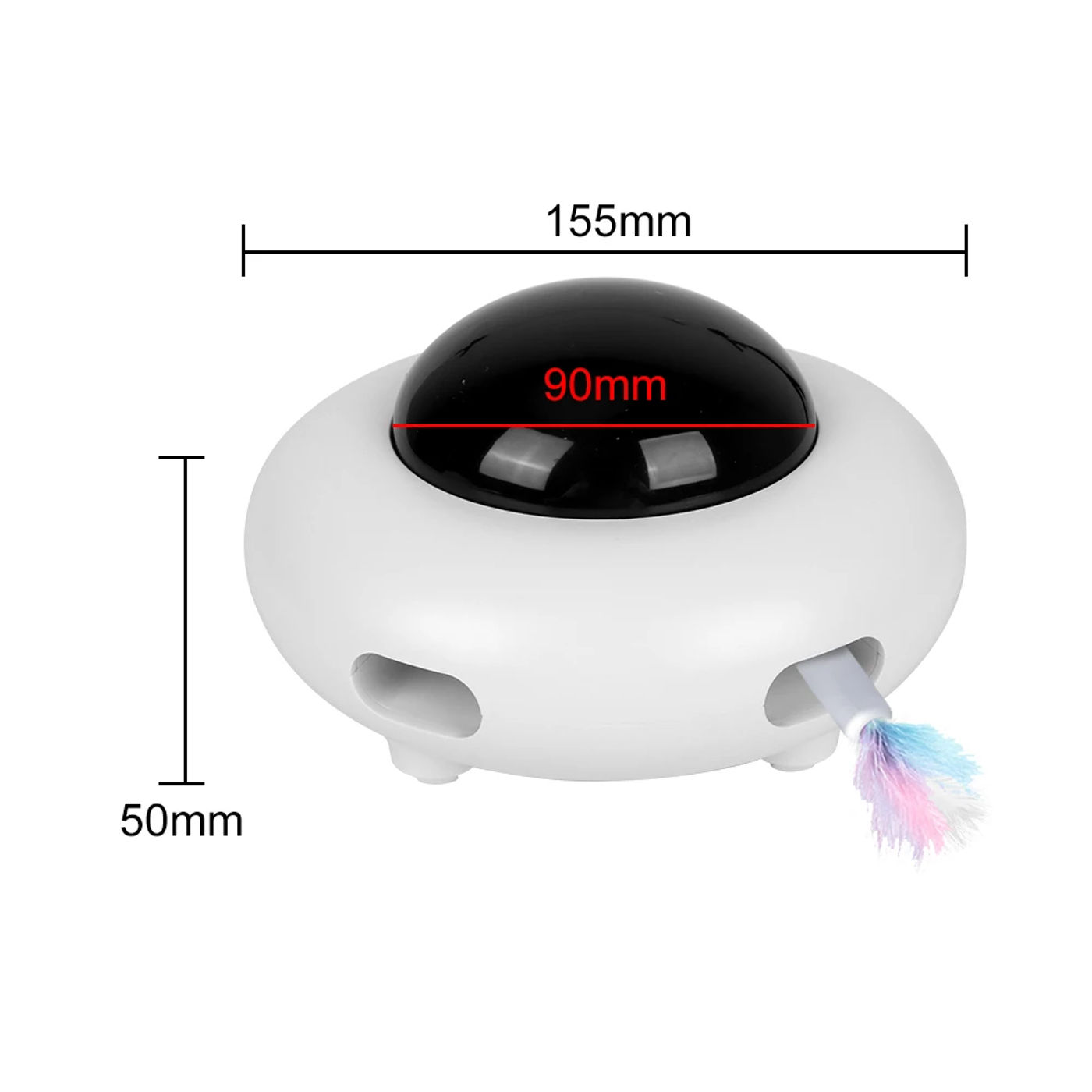 Description Picture 4 of itemUFO Pet Turntable Catching Replaceable Feather USB Charging Interactive Electric Cat Toy Cat Entertainment Toys Automatic