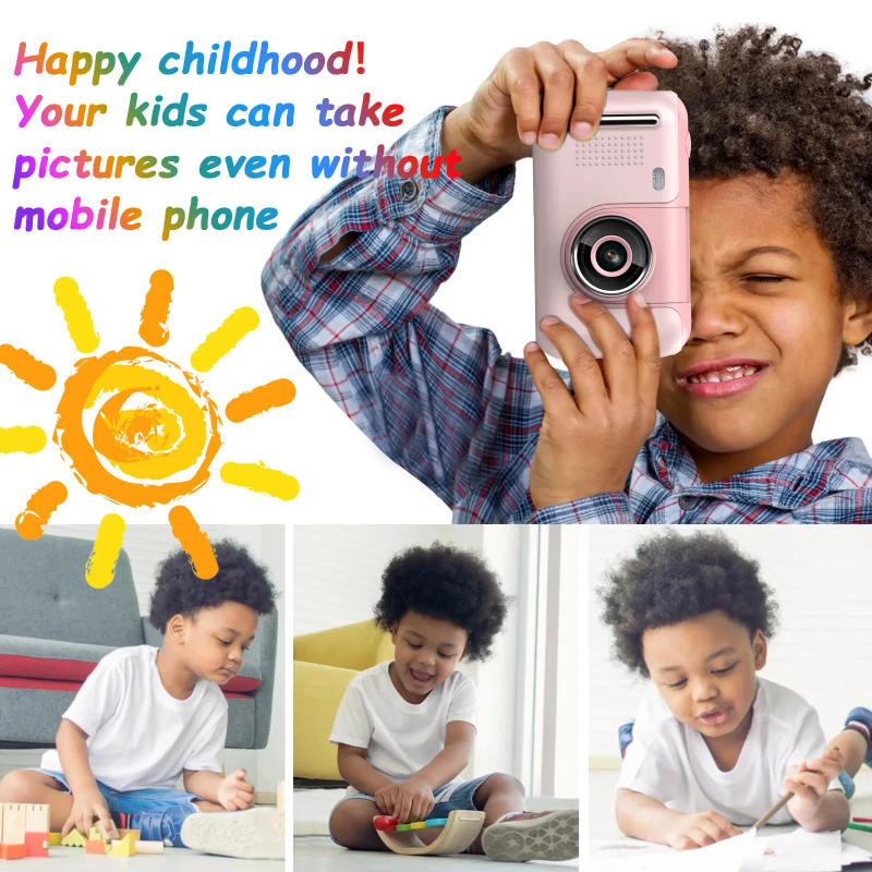 Description Picture 2 of item2.4 Inch IPS Color Screen Children Kids Camera 1080p Kids Camcorder 180 Degrees Rotation Digital Photo Camera Birthday Gift