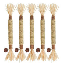 1PC 22CM Wooden Polygonum Stick Bite Combination New Cat Toy Teeth Grinding, Tooth Cleansing, Tooth Stain Removal Fresh Breath