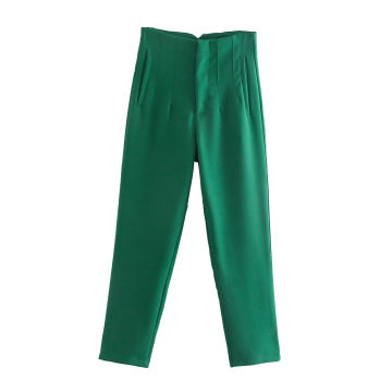 2023 Women's 32 Colors High Waist Narrow Leg Pants Seam Pocket Decoration Commuter Fashion Versatile 7901532