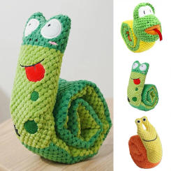 Dog Puzzle Toy Puppy Foraging Molar Toy Pet Products Soft Touch IQ Training Plush Frog Snake Snail Shape