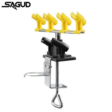 Airbrush Holder Clamp-on Style Air Brush Station Stand Kit 360° Rotate Holds Up to 6 Airbrushes Guns and Air Brush Accessories