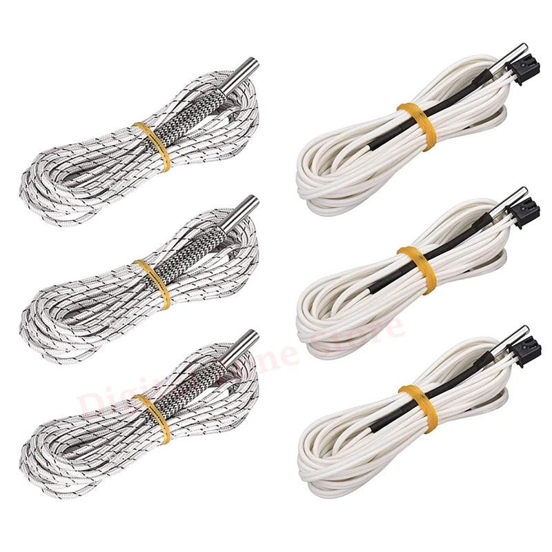 Description Picture 2 of item3Pcs 24V 1M 50W Thermistor Ceramic Cartridge Heater Tube and 3Pcs HT-NTC100K Thermistor Temperature Sensor Kit 3D Printer Parts