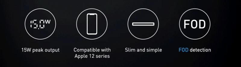 Description Picture 3 of itemBaseus 15W Wireless Chargers For iPhone 15 14 Samsung LED Display Desktop Wireless Charging Pad For Airpods Fast Charger