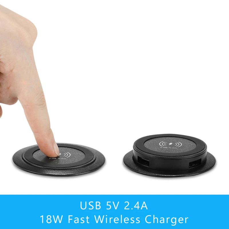 Description Picture 2 of item18W Wireless Charger Furniture Desktop Embedded Fast Wireless Charger For Iphone 11 X Samsung S10 Table Office Phone Charger