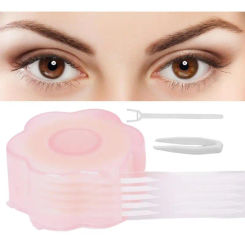 400pcs Eyelid Tape Sticker Invisible Double Fold Eyelid Lace Paste Clear Beige Stripe Self-adhesive Natural Eye Tape Makeup Tool