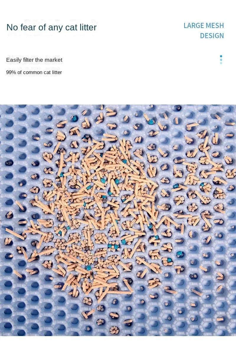 Description Picture 5 of itemCat Litter Mat Double Layer Waterproof Urine Proof Trapping Mat Easy to Clean Non-Slip Toilet Pad Cat Scratch Pad Large Foot Pad