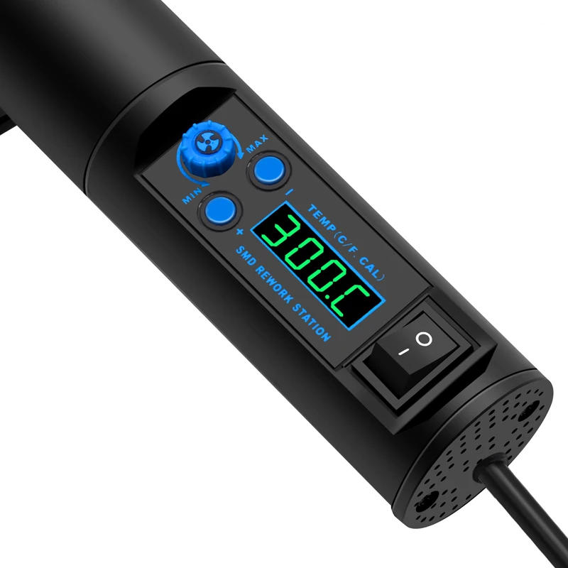 Description Picture 4 of itemAdjustable Heat Hot Air Gun BGA Rework Soldering Station LED Digital Hair Dryer For Solder Desoldering  IC SMD PCB VS 8018 LCD