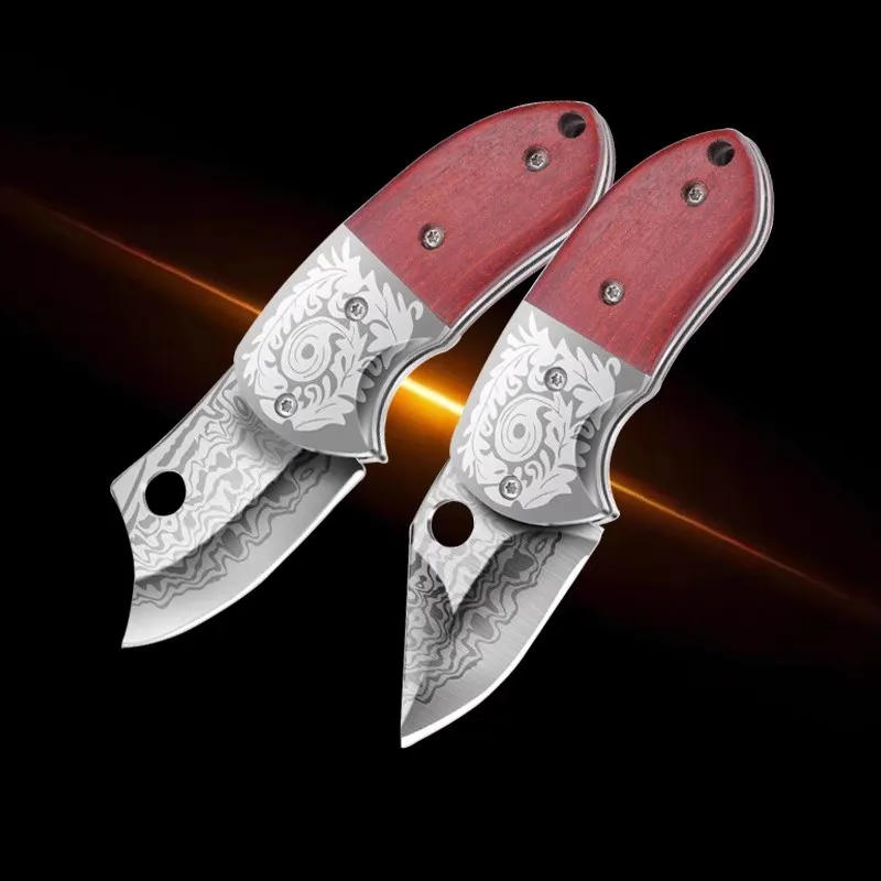 Description Picture 6 of itemBAKULI Damas pattern folding knife, fruit knife, mini portable knife, outdoor cutting knife, high hardness sharp knife