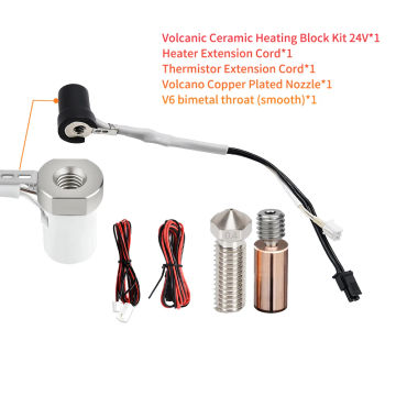 C-H-C 104NT 24V 115W Ceramic Heated Core Pro Kit Quick Heating V6 Throat For Ender 3 DDB Volcano Hotend CR10 Mk3s 3D Printer