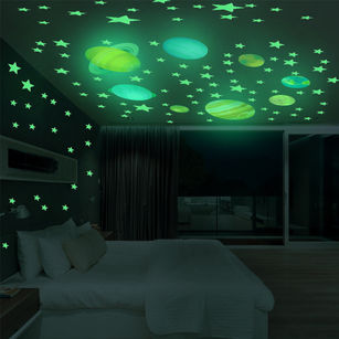 Luminous Glow in Dark Adhesive Star Planet Wall Sticker Bedroom Kids Room Decor
