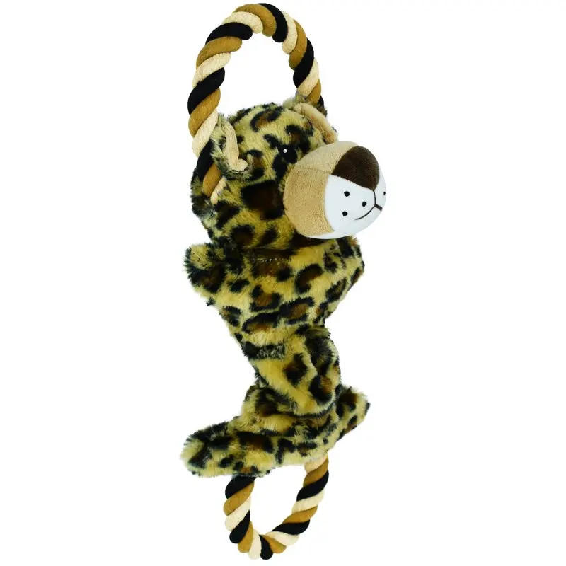 Description Picture 4 of itemwith Rope Dog Toy, Pull and Crinkle, Leopard For dog Pelota para perro Puppy accessories luxury Puppy accessories Cat toys Dog t