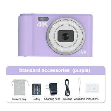 Travor 4K Digital Camera 48MP 16X Zoom Auto Focus 2.8 Inch IPS Screen Anti-shaking Built-in Batteries Digital Cameras