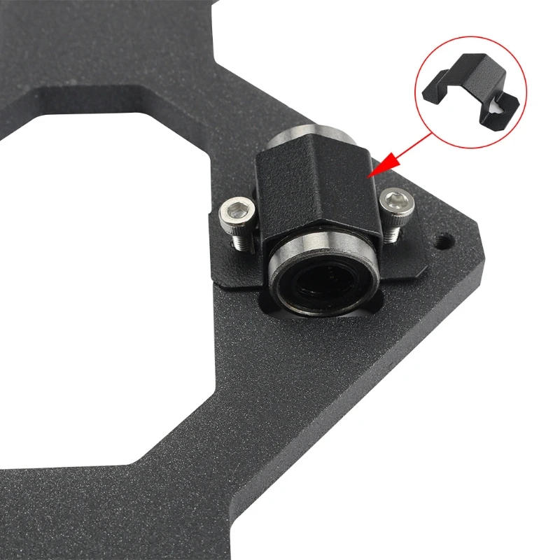 Description Picture 3 of item3Set Metal Clips 3D Printer Holder Compatible with Holding Prusa i3 LM8UU MK2/MK2S/MK3 Spare Parts Repairing Kits Dropship