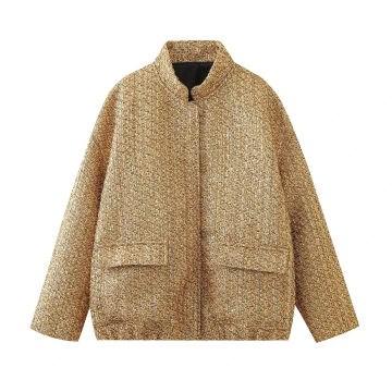 TRAF Woman's Wool Blend Short Coat Vintage Batwing Sleeve Loose Jacket Female Lapel Single Breasted Outwear 2023 Autumn Jackets