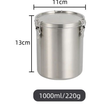 520/1000/1600/2500ML Stainless Steel Storage Tank Sealed Tea Tank Kitchen Simple Storage Storage Tank Grain Tank