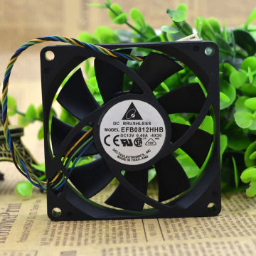 New Fan For Delta EFB0812HHB 12V 0.4A 8015 Pwm Smart Temperature Control Cooling Fan 80*80*15mm