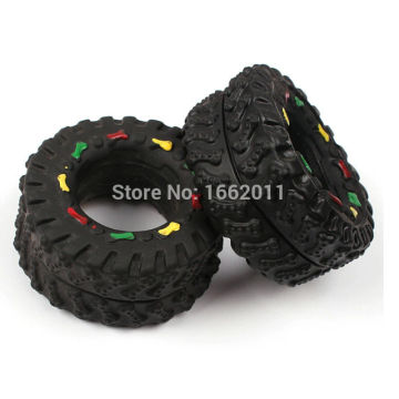 Funny Pet Dog Toys Sounds Tire Shape Pet Dog Toy Puppy Cat Chews Squeaky  Rubber Toys Squeaking Tire Pet Toys 8*4cm