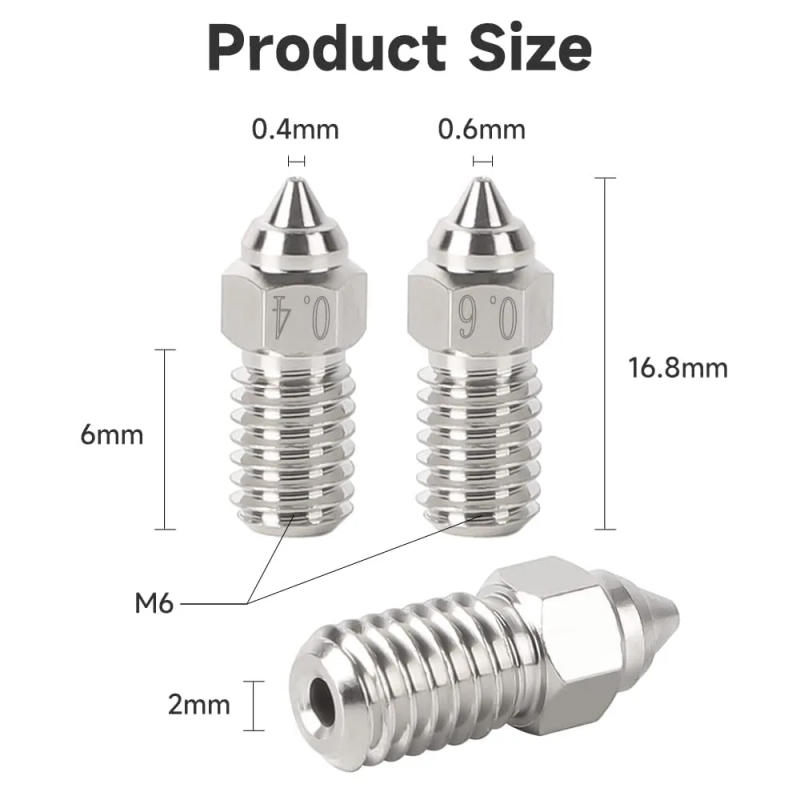 Description Picture 6 of itemCreality Official Ender 3 V3 SE Nozzles Kit 2/4pcs High-Speed Nozzle for Ender 5 S1/7/Spider 1.0 Hotend/Ender-3 V3 SE 3D Printer