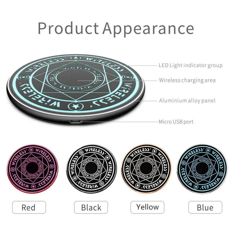 Description Picture 3 of item10W Fast Wireless Charger Magic Circle For iPhone 12 11 11Pro Max Qi Fast Charging Pad for Samsung Xiaomi Mi Huawei Fast Charger