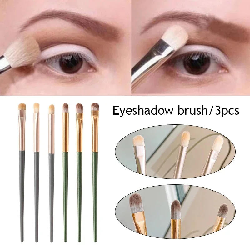 Description Picture 6 of item3PCS Eye Shadow Detail Brushes Soft Eyebrow Lying Silkworm Multifunction Makeup Brush Set Beauty Eyes Cosmetic Tools