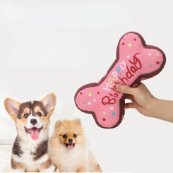 Dog Voice Toys Stuffed Toy Birthday Gift Cute Pet Dog Voice Toys Bone Toys Puppy Toys Dog Accessories Dog Toys for Small Dogs