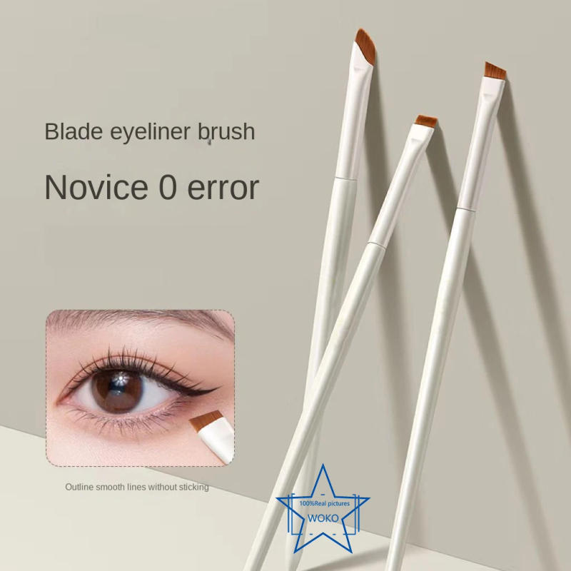 Description Picture 4 of itemUpgrade Sickle Blade Eyeliner Brush Ultra Thin Flat Fine Eye Liner Makeup Brush Flat Eyeliner Brush Eyebrow Makeup Brush 1/4Pcs