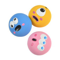 Pet Dog Toy Interactive Rubber Balls Pets Dog Cat Puppy Cute Cartoon Big Eyeball Dog Makes Noises and Nibbles Toys