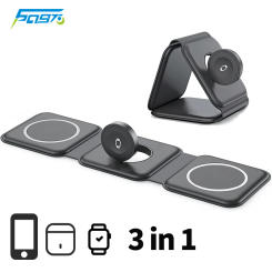 3 in 1 Wireless Charger for iPhone Magnetic Foldable Charging Station Travel Charger for iPhone 14/13/12 AirPods Apple Watch
