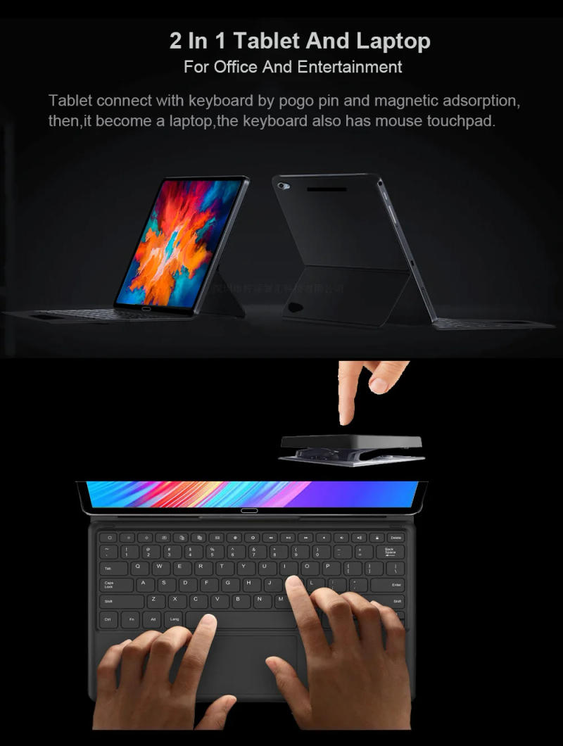 Description Picture 3 of item2023 Upgraded Mpad Plus 4G Network 2 in 1 Tablet Laptop With Keyboard 128GB ROM Tablet Android 10.8 Inch Tablet GPS 2560*1600