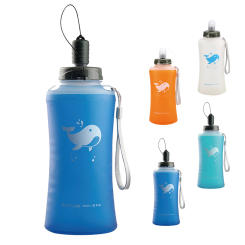 750ML Soft Flask Hiking Collapsible Water Bottle Large Volume TPU Flask for Camping, Cycling, Running, Outdoor Sports