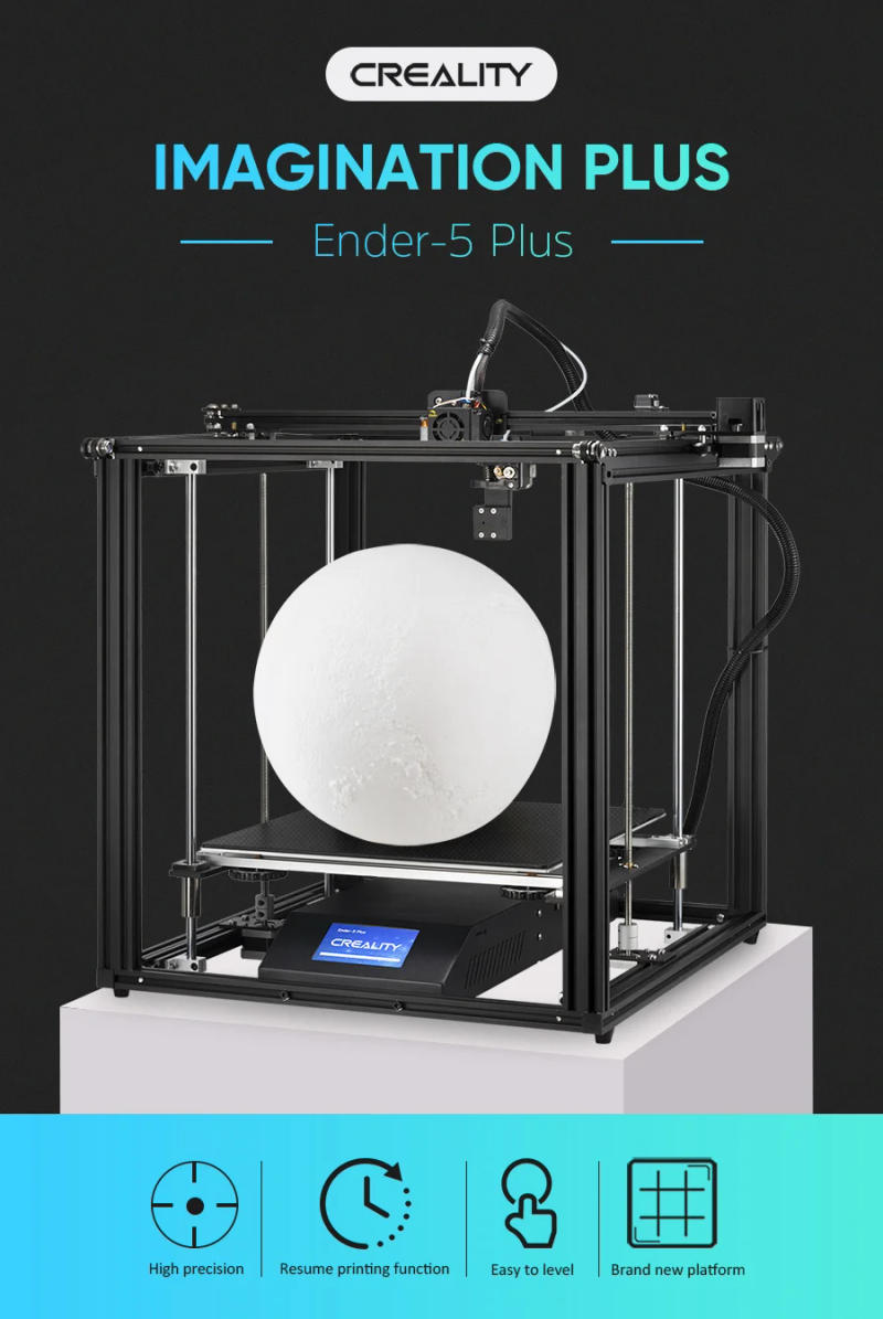 Description Picture 2 of item100V-240V 150W Super Large Size Double Z-axis High Stability FDM Intelligent 3D Printer Ender-5 Plus