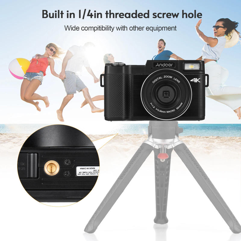 Description Picture 3 of itemAndoer Digital Camera 3.0 Inch TFT Rotatable Screen 48MP 4K 16X Zoom Anti-shaking Birthday Christmas Gifts for Kids Boys Girls