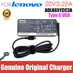 Original 65W 20V 3.25A Type C AC Adapter Laptop Charger for Lenovo ThinkPad 25 S1 2018 X380 yoga s2 2017/2018 X280 L380