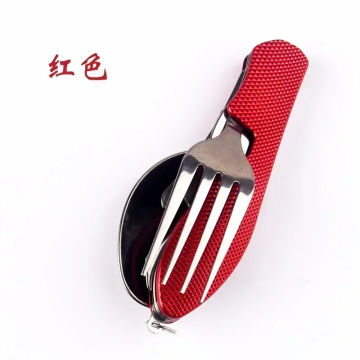 Camping Fork Collapsible Cutlery Multifunction Outdoor Edc Nature Hike Combination Tableware Supplies Equipment Accsesories