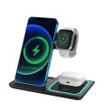 3 In 1 Wireless Charger Stand Pad For iPhone 14 13 12 11 X Apple Watch 8 7 Airpods Foldable 15W Phone Fast Charging Dock Station