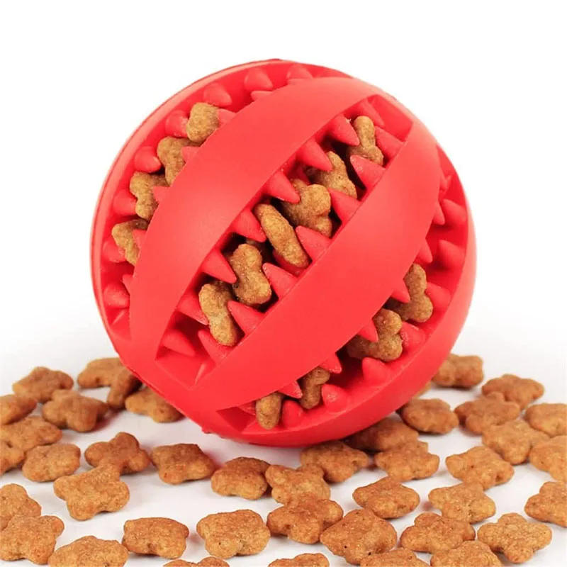 Description Picture 5 of itemInteractive Rubber Balls Toy for Small Large Dogs Chewing Toys Pet Tooth Cleaning Indestructible Dog Food Ball Pet Accessories